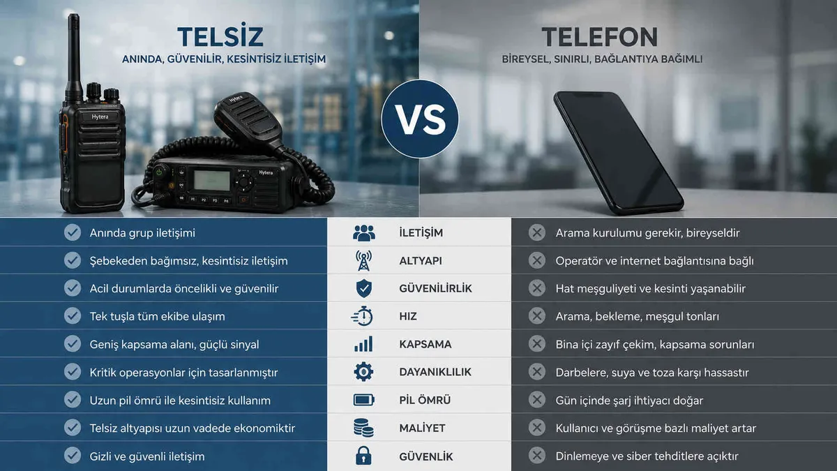 Kurumsal Haberleşmede Neden Telefon Yerine Telsiz Tercih Edilmelidir?