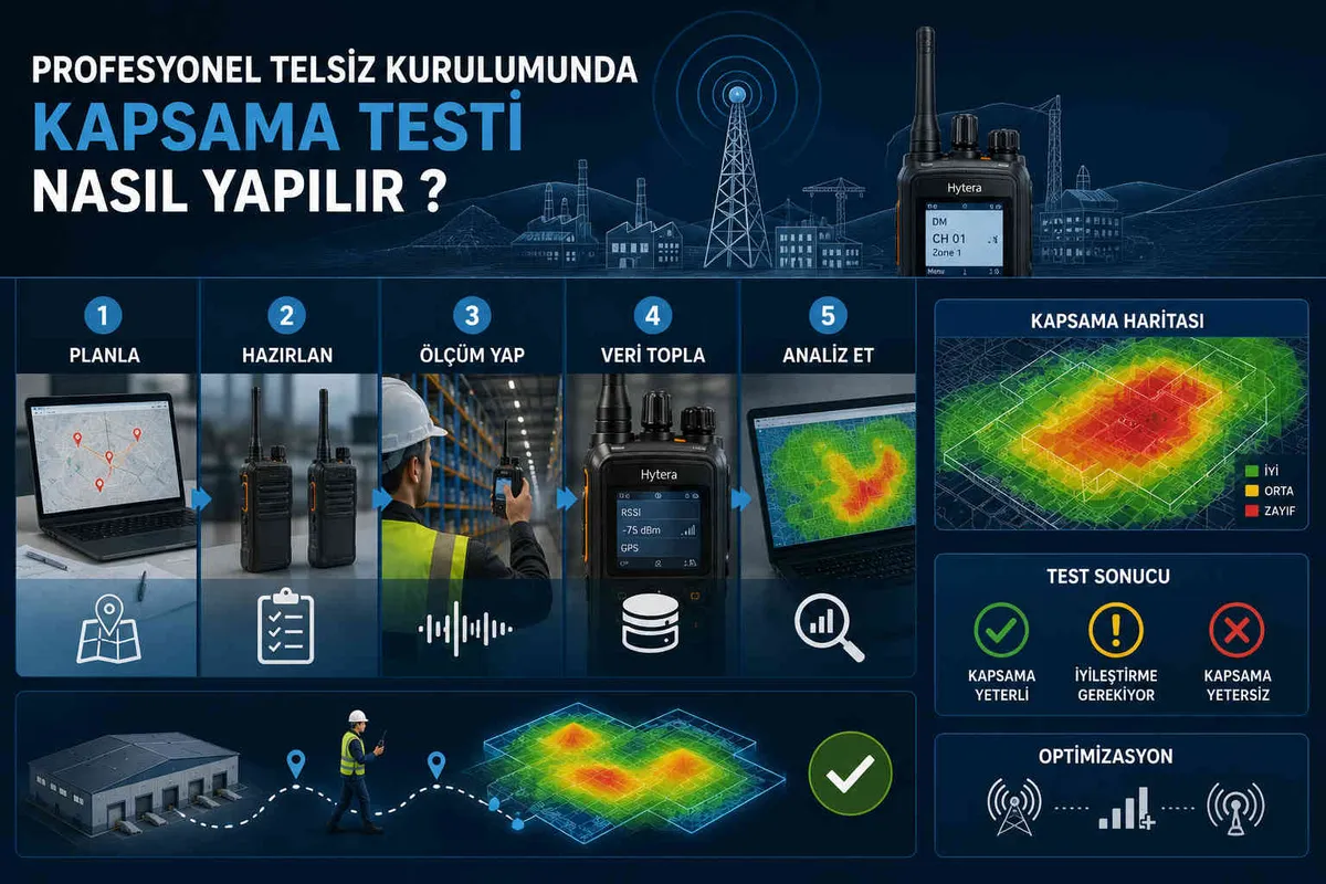 Profesyonel Telsiz Kurulumunda Kapsama Testi Nasıl Yapılır?