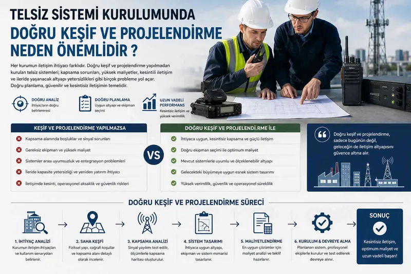 Telsiz Sistemi Kurulumunda Doğru Keşif ve Projelendirme Neden Önemlidir?