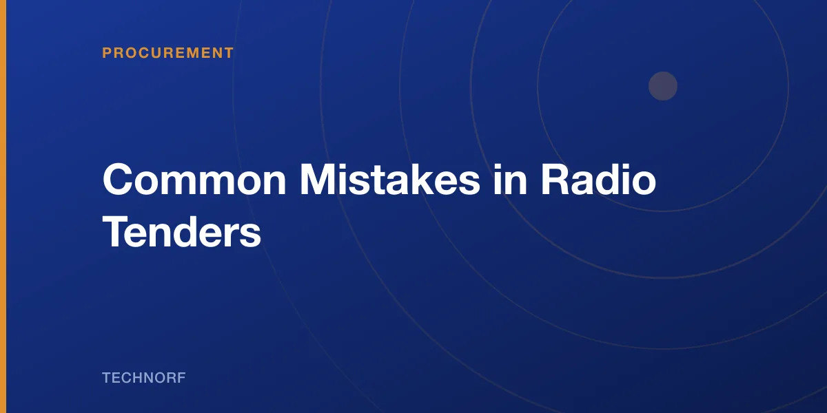 Common Mistakes in Radio Tenders