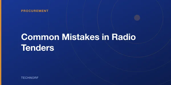Common Mistakes in Radio Tenders