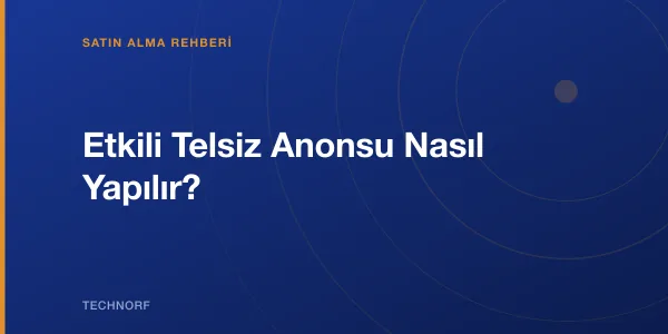 Etkili Telsiz Anonsu Nasıl Yapılır?